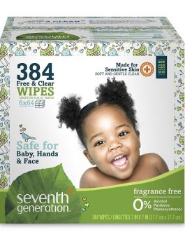 Seventh Generation Free And Clear Baby Wipes With Flip Top Dispenser (1X384 Ct)