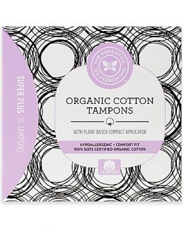 The Honest Company Organic Cotton Tampons Super Plus (1×16 Ct)