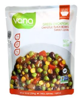 Vana Life Legume Bowl with Green Chickpeas, Chipotle, Black Beans, and Sweet Corn (6×10 OZ)