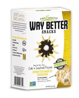 Way Better Snacks Salt & Black Pepper Crackers  (6×5 OZ)