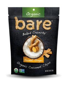 Bare Organic Sweet Ginger Coconut Chips (12×2.8 OZ)