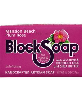 Block Soap Bar Mansion Beach Plum Rose (12×4.5 OZ)