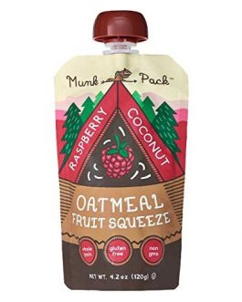 Munk Pack Oatmeal Fruit Squeeze Raspberry Coconut (6×4.2 OZ)