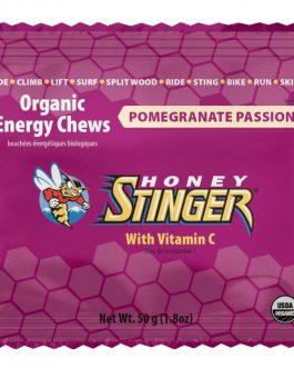 Honey Stinger Organic Pomegranate Passionfruit Chews  (12×1.8 OZ)