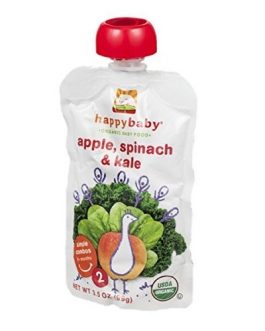 Happy Baby Organic Apple Spinach Kale Baby Food (16×3.5 OZ)