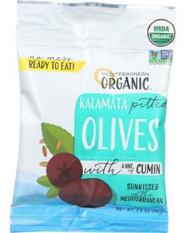 Mediterranean Organics Kalamata Pitted Olives (12×2.5 OZ)