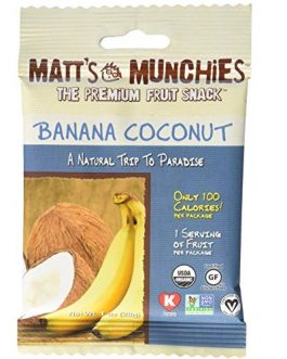 Matt’s Munchies Organic Fruit Snack Banana Coconut (12×1 OZ)