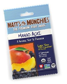 Matt’s Munchies Kosher Premium Fruit Snack Mango Acai (12×1 OZ)