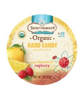 Torie and Howard Organic Hard Candy Lemon and Raspberry (8×2 OZ)