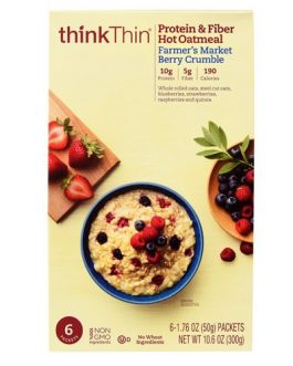 ThinkThin Farmer’s Market Berry Crumble Oatmeal (12×10.6 OZ)