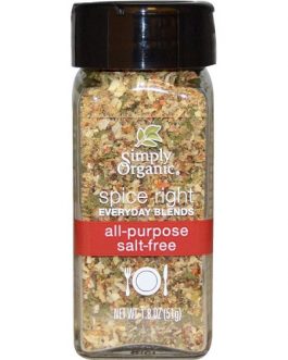 Simply Organic Organic Spice Right Everyday Blends, All-Purpose Salt-Free (6X1.8 OZ)