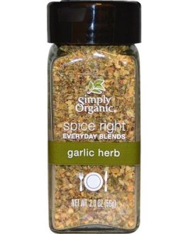 Simply Organic Organic Spice Right Everyday Blends, Garlic Herb (6X2 OZ)