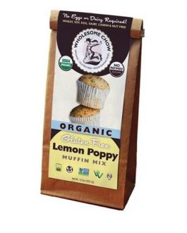 Wholesome Chow Organic Gluten Free Muffin Mix Lemon Poppy  (6×12.5 OZ)