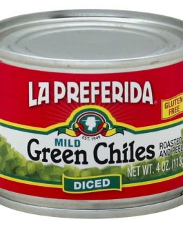 La Preferida Diced Green Mild Chiles (12×4 OZ)