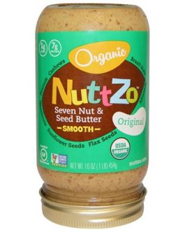 Nuttzo Organic Seven Nut & Seed Butter, Smooth, Original (6X16 OZ)