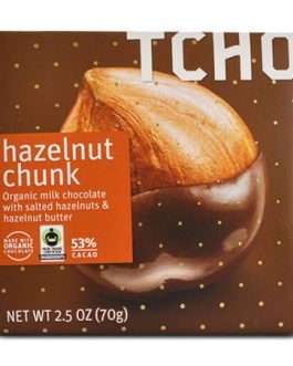 Tcho Hazelnut Milk Chocolate Bar (12×2.5 OZ)