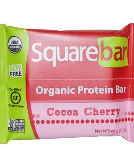 Squarebar Cocoa Cherry Protein Bar (12×1.7 OZ)