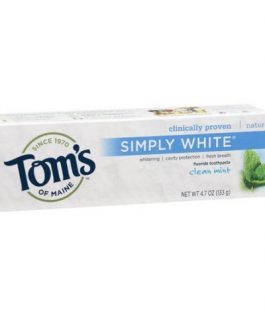 Tom’s of Maine Clean Mint Whitening Fluoride Toothpaste (24×3 OZ)