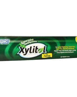 Epic Dental  Xylitol Spearmint Fluoride Toothpaste (1×4.9 OZ)