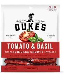 Duke’s Shorty Smoked Chicken Sausages Tomato & Basil (8×4 OZ)