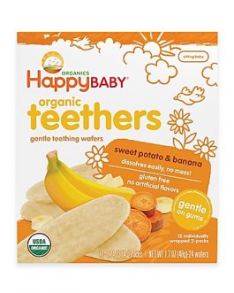 Happy Baby Teethers Teething Wafers Sweet Potato & Banana (6×1.7 OZ)