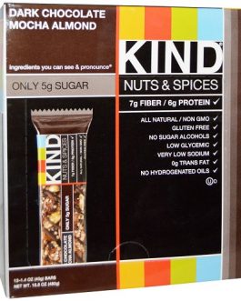 Kind Nuts & Spices Dark Chocolate Mocha Almond Bar  (12×1.4 OZ)