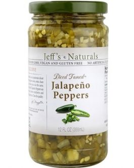 Jeff’s Naturals Diced Tamed Jalapeno Peppers (6×12 OZ)