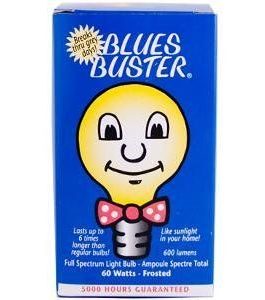 Blues Buster Full Spectrum Light Bulb Frosted 60 Watt (1×1 EACH)