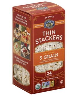 Lundberg Organic Thin Stackers Puffed Grain Cakes (12×5.9 OZ)