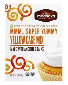 Madhava Organic Super Yummy Cake Mix With Ancient Grains Yellow (6×15.3 OZ)