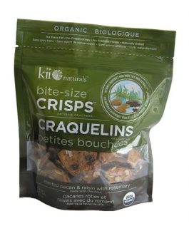 Kii Naturals Bite-Size Crisps Raisin Pecan and Rosemary (12×5.3 OZ)