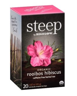 Bigelow Steep Herbal Tea, Organic Rooibos Hibiscus (6×20 BAG )