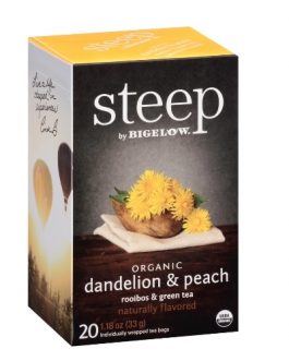 Bigelow Steep Organic Dandellion & Peach Rooibos & Green Tea (6×20 BAG )