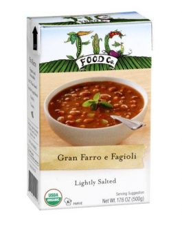 Fig Food Company Organic Gran Farro e Fagioli Soup Lightly Salted (6×14.5 OZ)