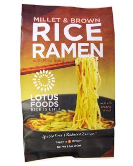 Lotus Foods Rice Ramen Noodles Millet and Brown Rice with Miso Soup  (10×2.8 OZ)