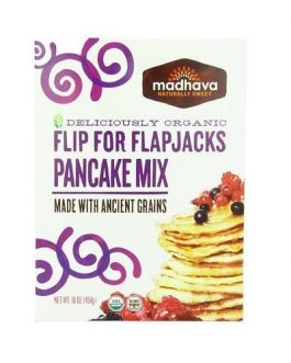 Madhava Organic Pancake Mix with Ancient Grains  Flip for Flapjacks (6×16 OZ)