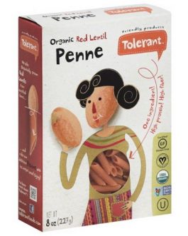 Tolerant Organic Red Lentil Penne  (6×12 OZ)