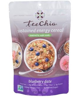 TeeChia Gluten Free Super Seeds Cereal Blueberry Date (6×10.6 OZ)