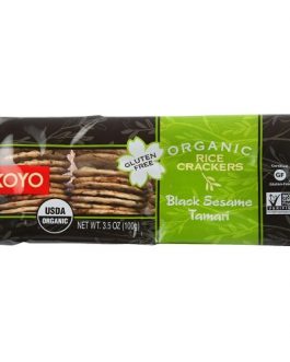 Koyo Organic Rice Crackers Black Sesame Tamari (12×3.5 OZ)