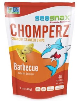 Seasnax Chomperz, Crunchy Seaweed Chips, Barbecue (8X1 OZ)