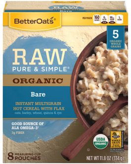 Better Oats Raw Pure & Simple Organic Bare (6×11.8 OZ)