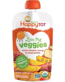 Happy Tot Love My Veggies Organic Carrot Banana Mango And Sweet Potato Blend (16×4.22 OZ)