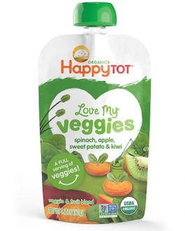 Happy Tot Love My Veggies Spinach Apple Sweet Potato & Kiwi (16×4.22 OZ)