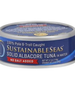 Sustainable Seas No Salt Added Wild Albacore Tuna in Water (12×4.1 OZ)