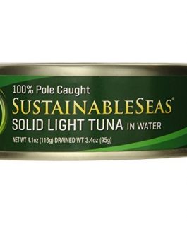 Sustainable Seas Wild Skipjack Solid Light Tuna in Spring Water  (12×4.1 OZ)