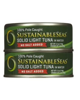 Sustainable Seas Wild Skipjack Solid Light Tuna No Salt (12×4.1 OZ)