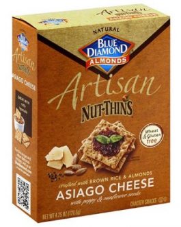 Blue Diamond Artisan Nut Thins Asiago Cheese (12×4.25 OZ)