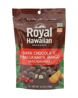 Royal Hawaiian Orchards Dark Chocolate Pomegranate Mango Macadamias (6X4.5 OZ)