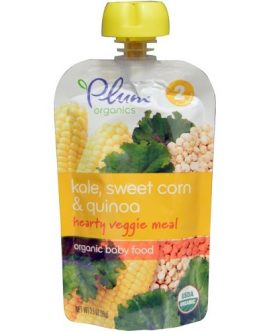 Plum Organics Hearty Veggie Meal, Stage 2, Kale, Sweet Corn & Quinoa (6X3.5 OZ)