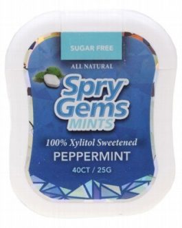 Spry Gems Peppermint Mints (6×40 Ct)